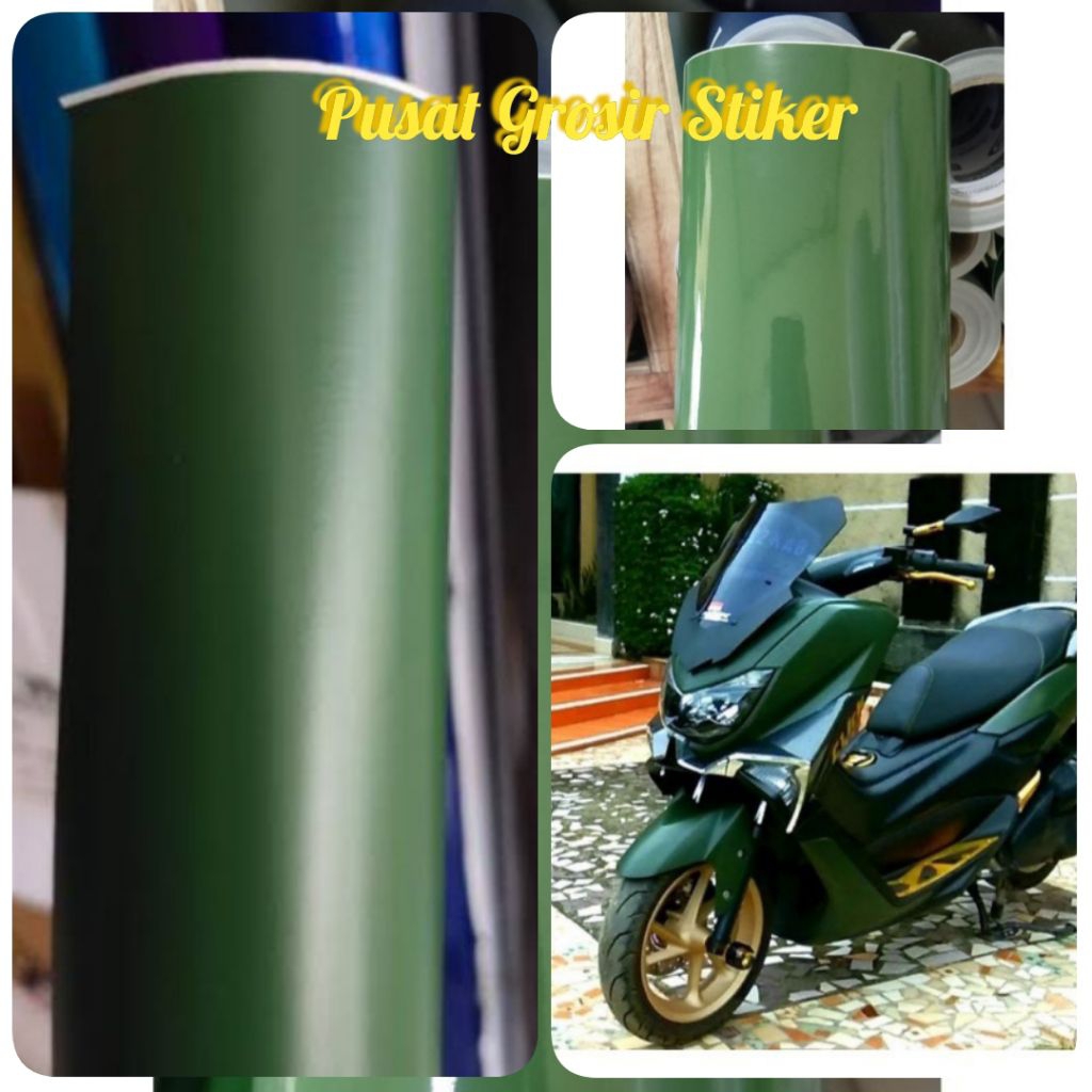 Skotlet Stiker Hijau Army Doff Sticker Hijau Armi Glossy