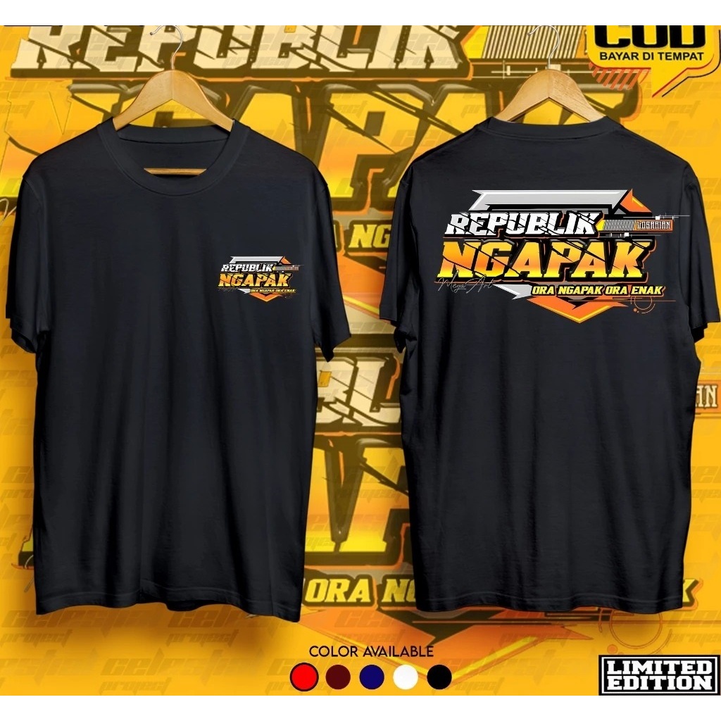 KAOS REPUBLIK NGAPAK KAOS DISTRO REPUBLIK NGAPAK  PRIA WANITA
