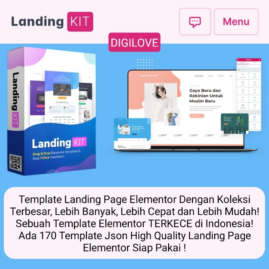 WordPress LandingKit Elementor v2 Json Template