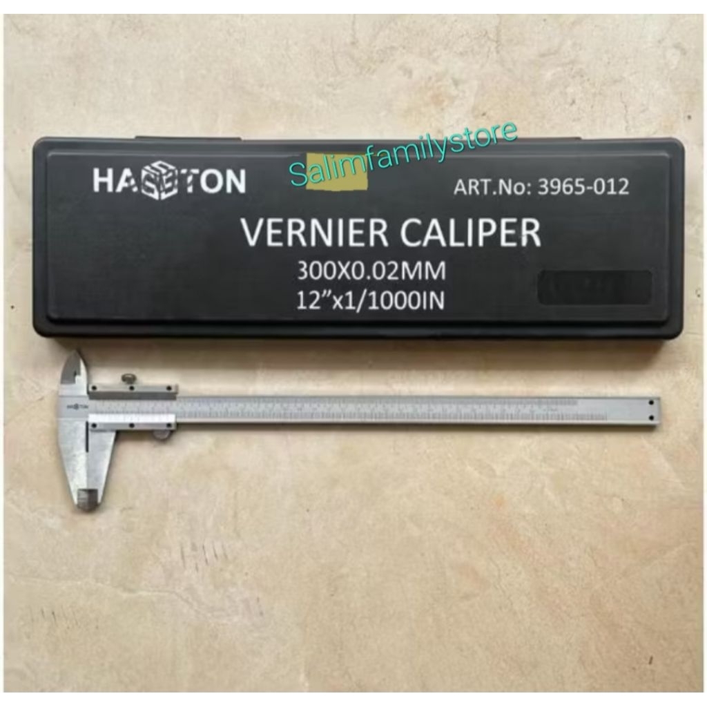 Skemat Jangka Sorong Vernier Caliper 12 inch Hasston