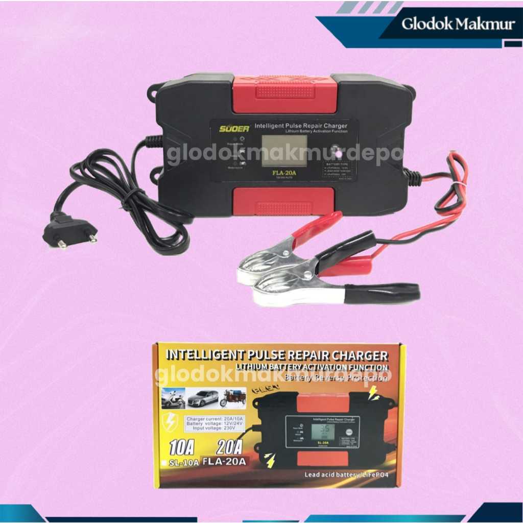 CHARGER ACCU SUOER 20A CAS AKI SUOER 20 AMPERE 12V SON20A PLASTIC