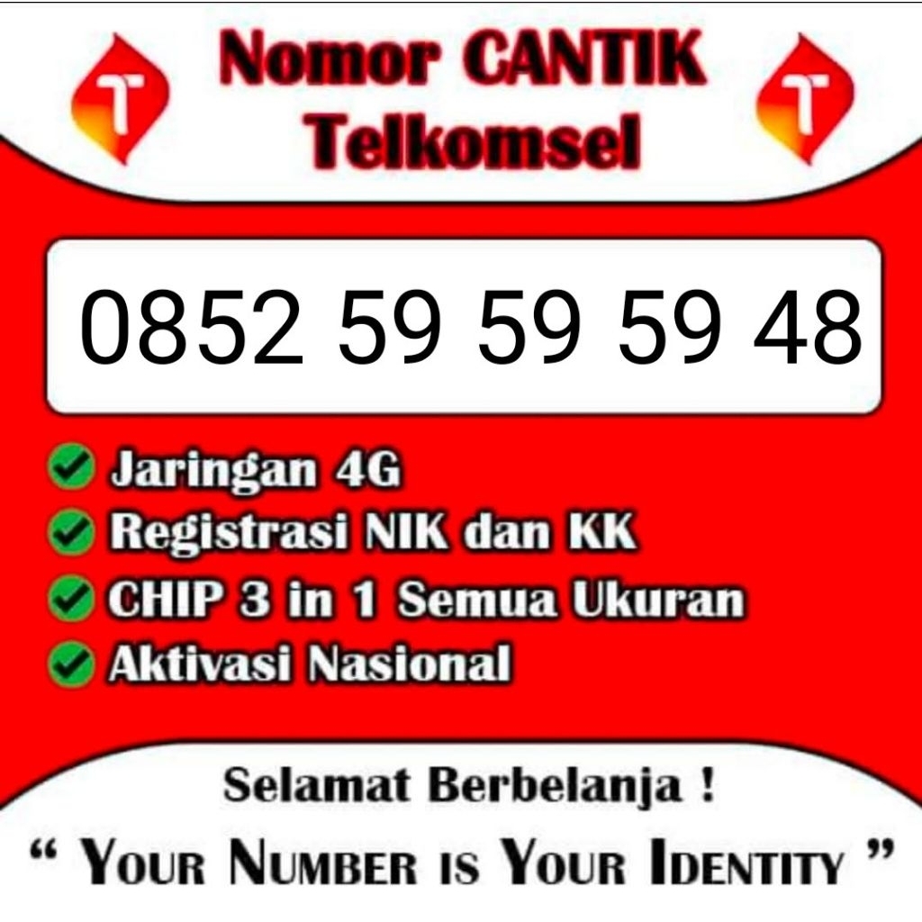 NOMOR CANTIK TELKOMSEL 0852 59 59 59 48 NOMOR CANTIK SIMPATI - KARTU PERDANA TELKOMSEL