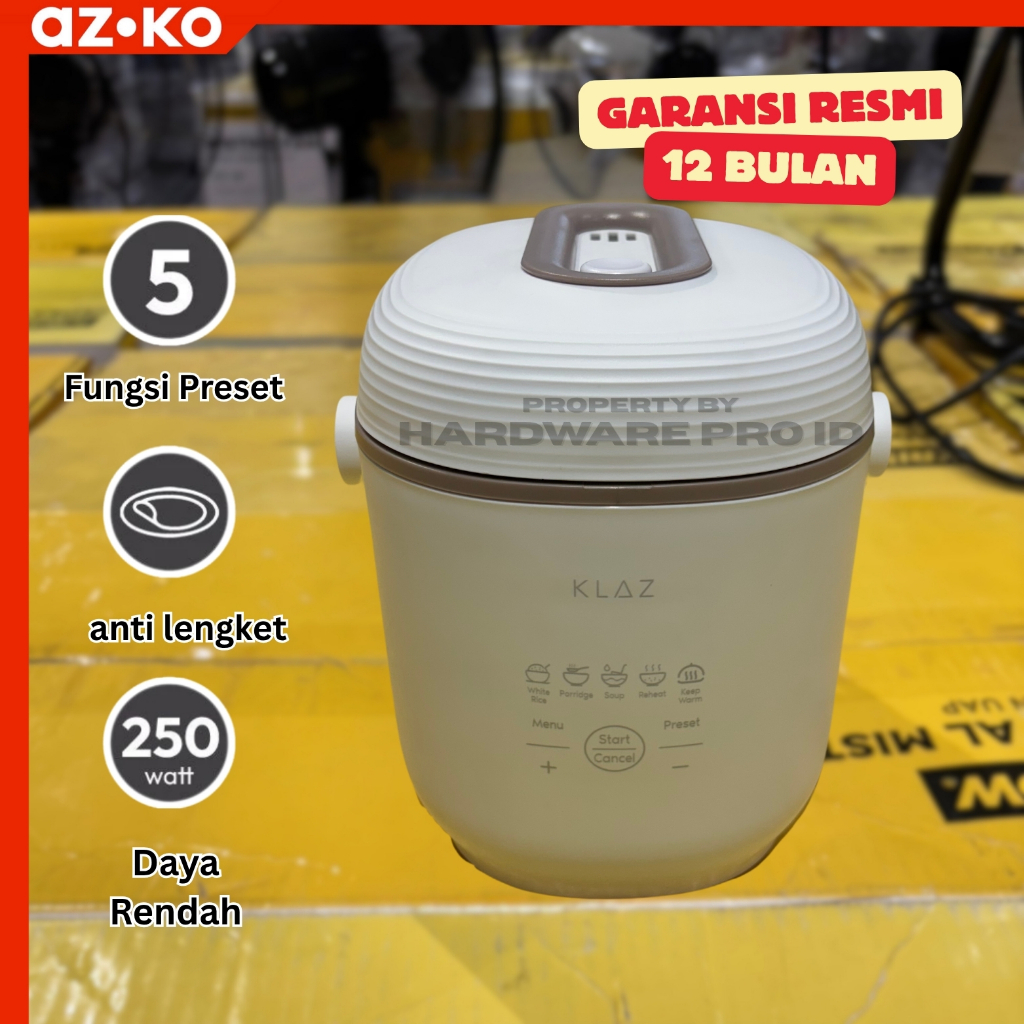 Klaz 300 ml Rice Cooker Digital - Putih Magic Jar Magic Com Penanak Nasi Alat Masak Beras Elektronik