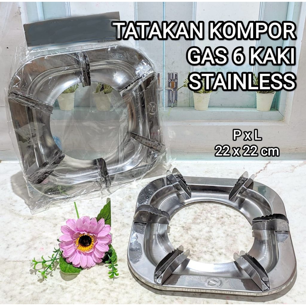 TATAKAN KOMPOR 6 KAKI STAINLESS 1 PCS