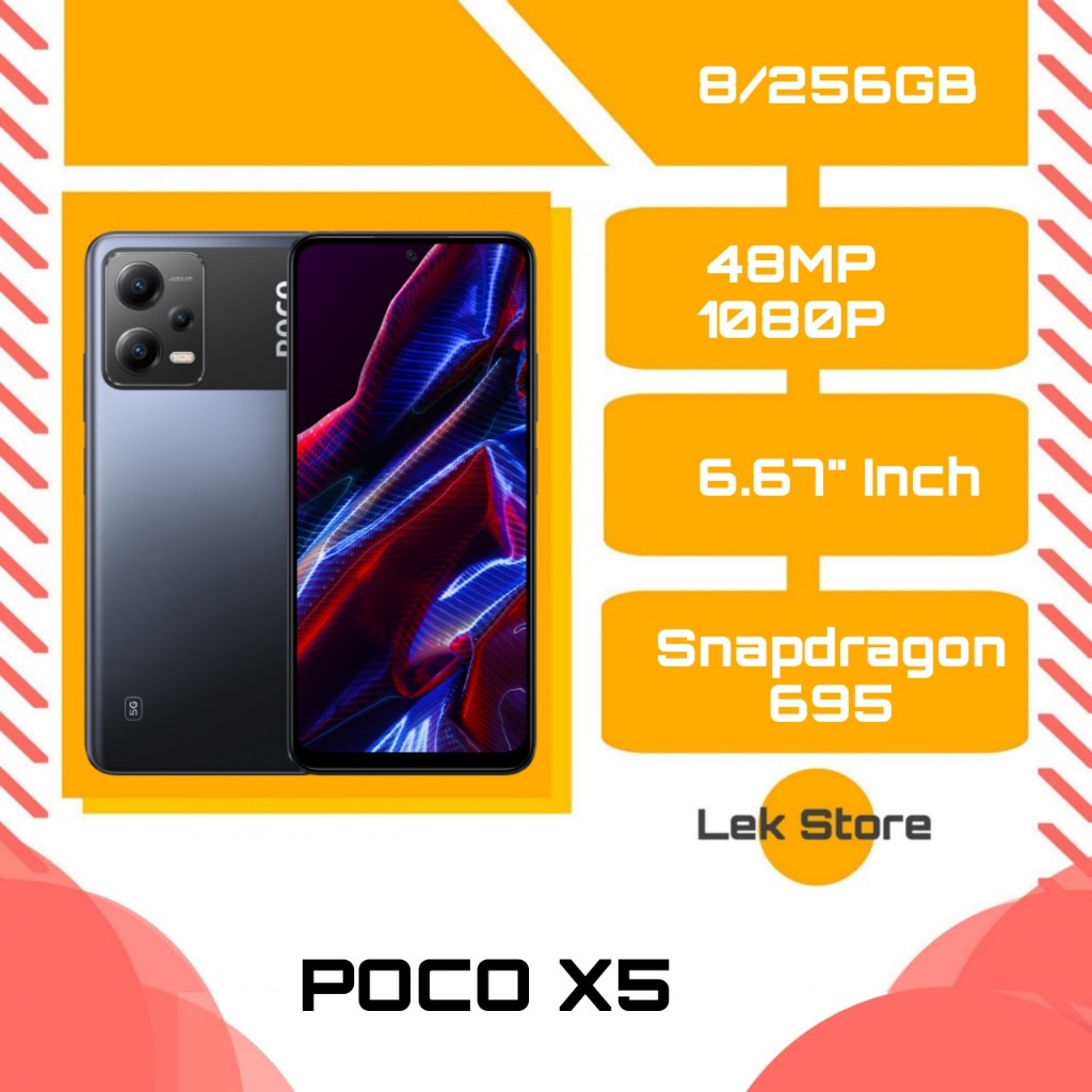 XIAOMI POCO X5 5G RAM 6/128GB, 8/256GB - GARANSI RESMI - FREE AKSESORIS - HANDPHONE - SMARTPHONE