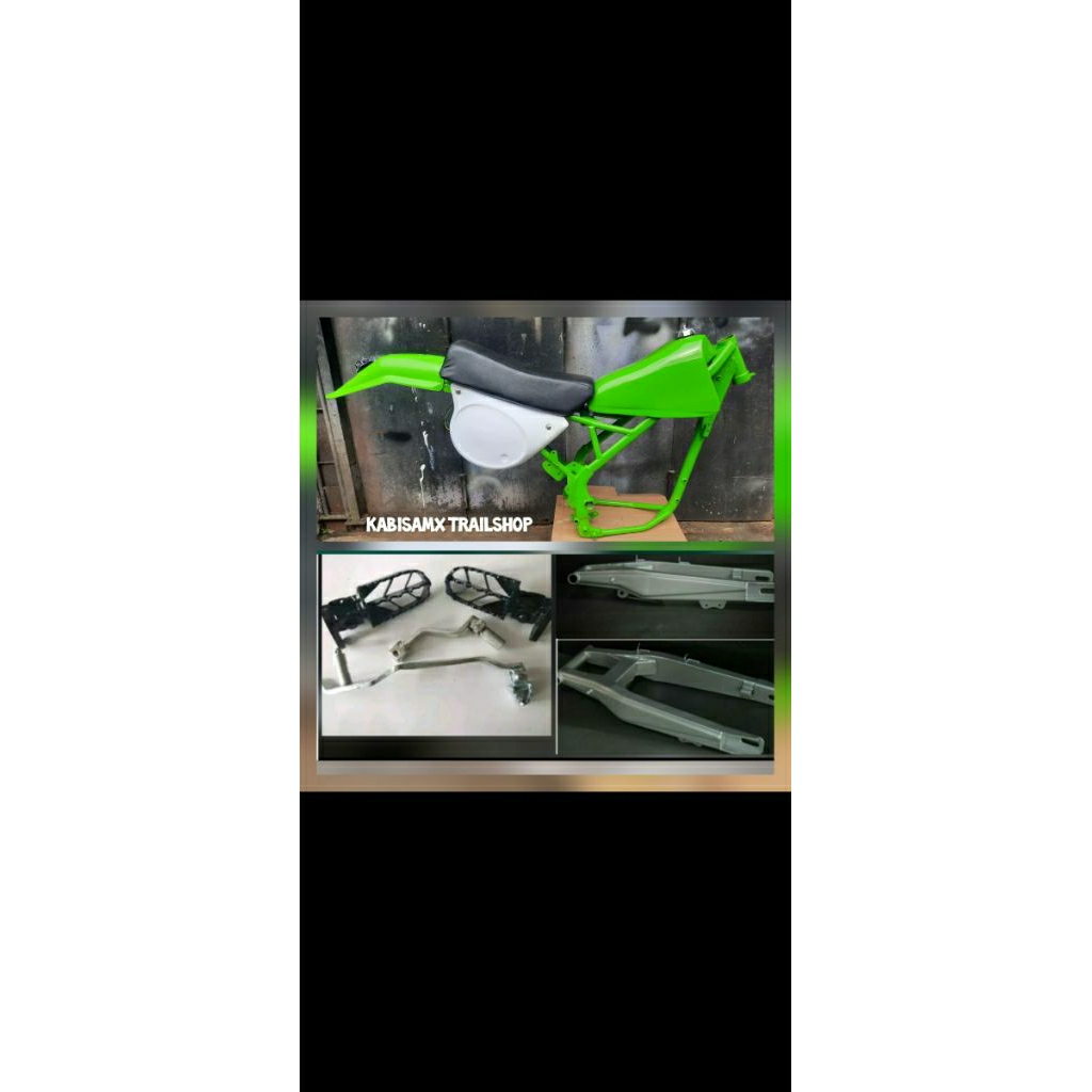 rangka trail custom klx plus body jadul