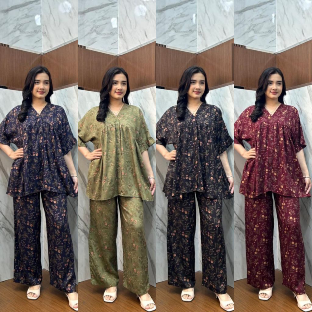 Set Kanaya Ori Hawet Permata//Setcel Rayon Motif//Setcel Wanita Premium