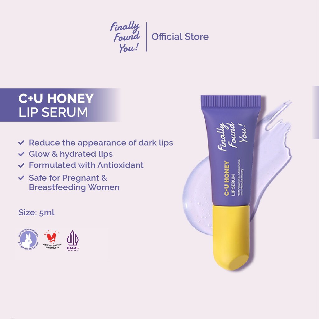 Finally Found You! C+U Honey Lip Serum 5mL | Brightening Lip Care untuk Melembapkan & Mencerahkan Bibir Kering dan Kusam