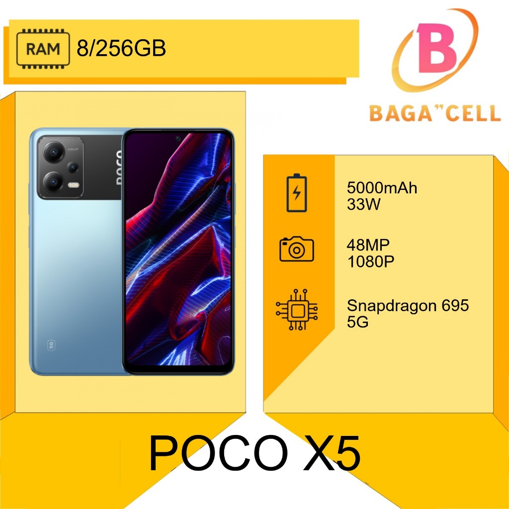 XIAOMI POCO X5 RAM 6/128GB, 8/256GB - GARANSI RESMI - FREE AKSESORIS - HANDPHONE - SMARTPHONE