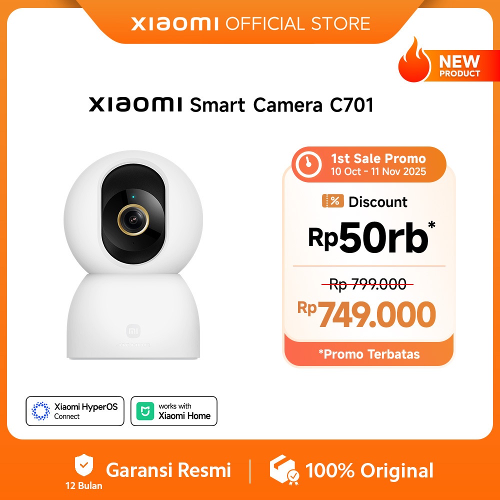 Xiaomi Smart Camera C701 | Ultra-HD visuals with 8MP camera | Smart AI Protection | Dual-band WiFi 6