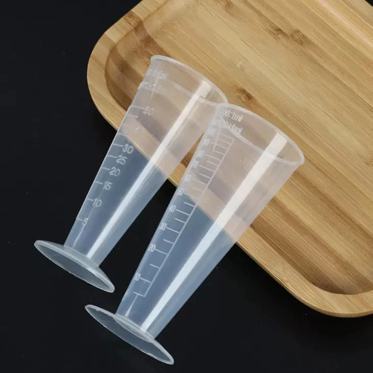 Gelas Ukur Gelas Takar Gelas Takaran 100 ML Plastik Bening Transparan Tinggi