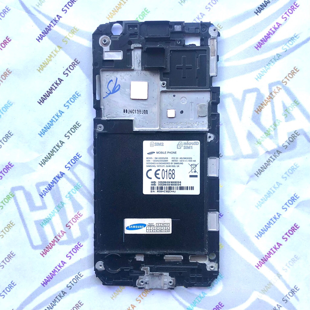 frame / tatakan lcd / tulang tengah samsung galaxy J2 prime / grand prime plus / G532 / G531 ori cop