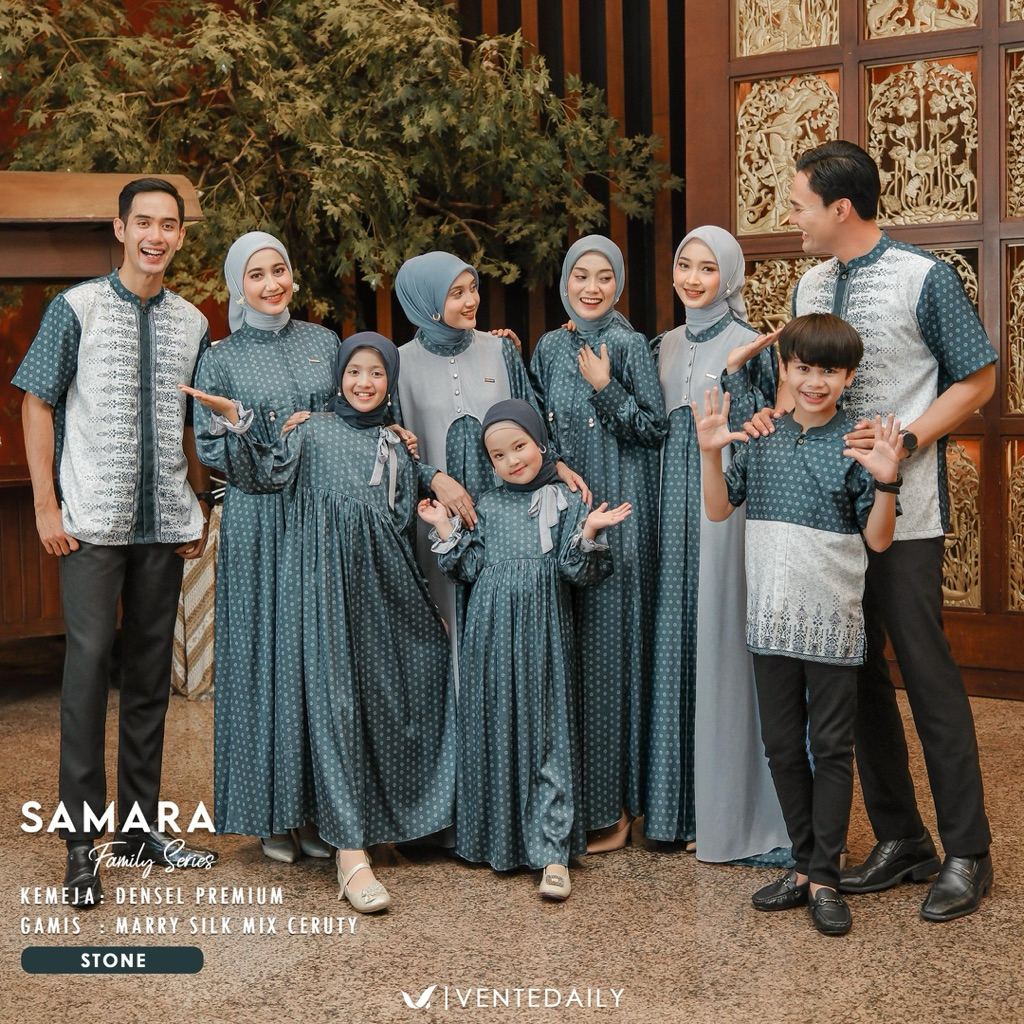 Samara Family Set by Ventedaily - sarimbit seragam keluarga lebaran raya series 2026
