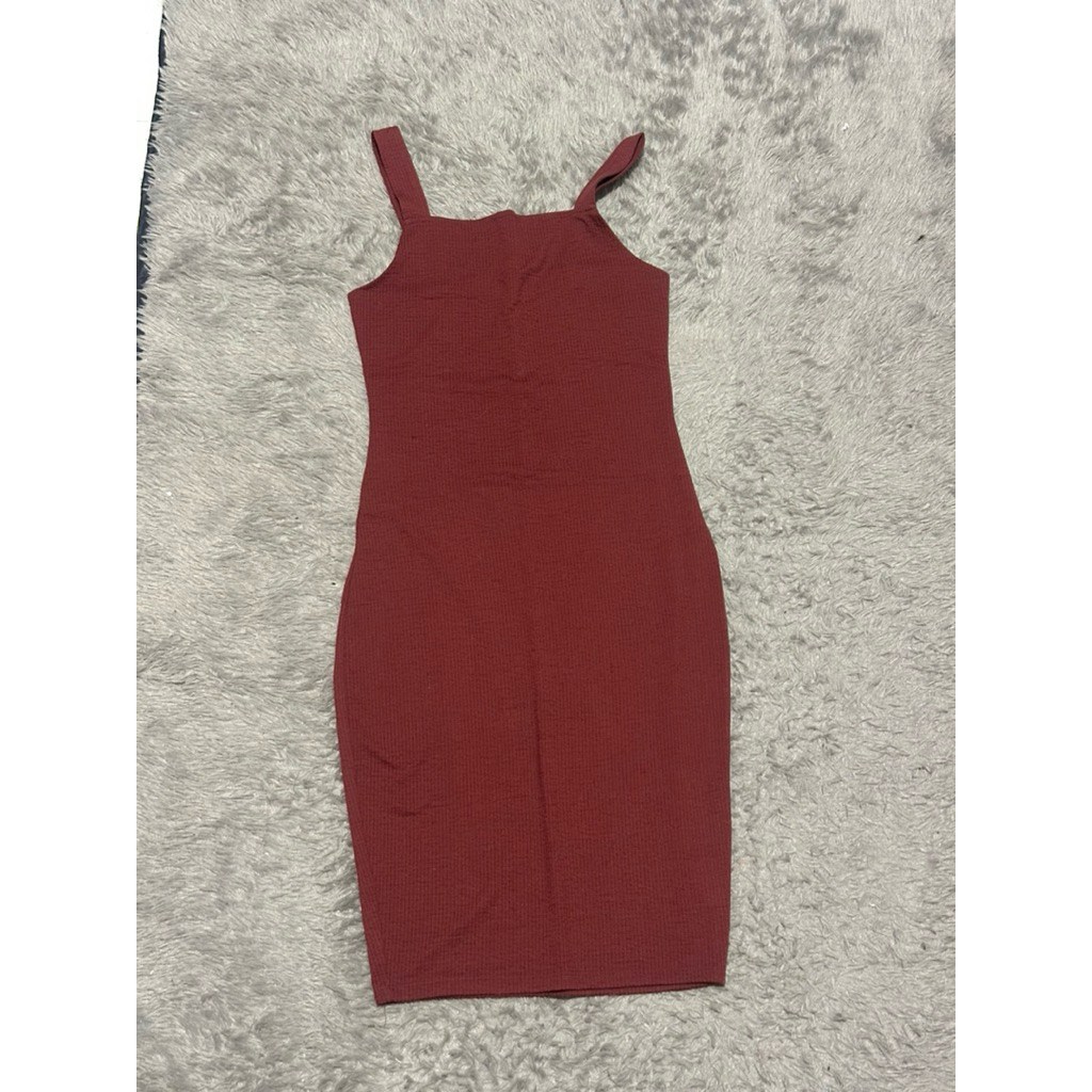 PRELOVED Cotton On Bodycon Dress MaroonR