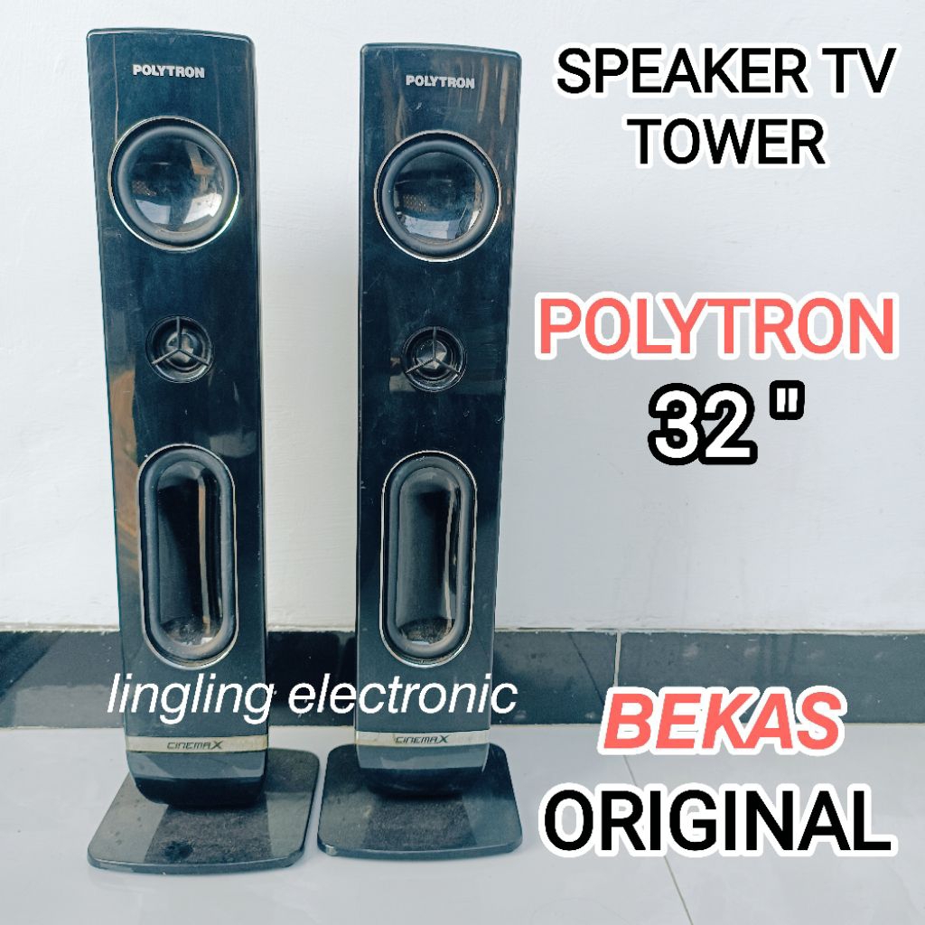 SPEAKER TOWER TV POLYTRON 32 IN ORIGINAL BEKAS
