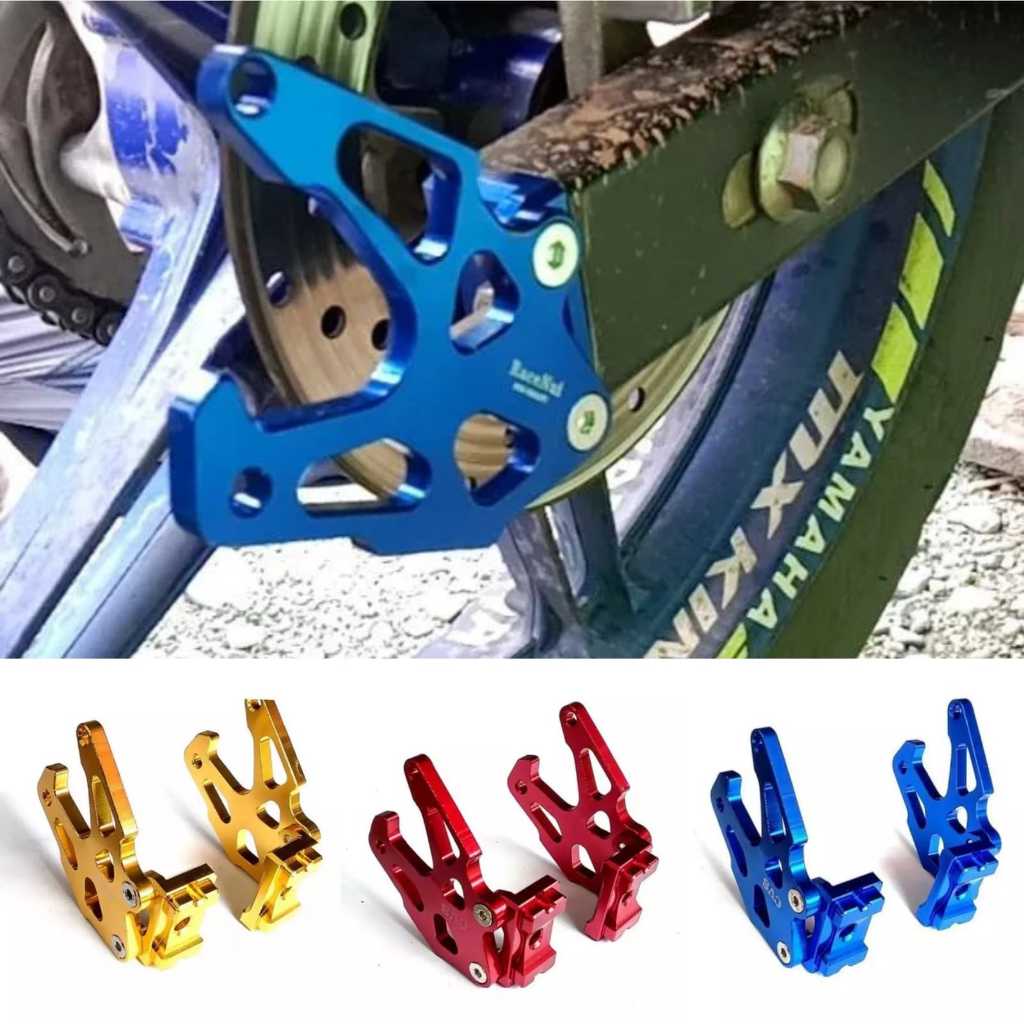 (COD) (HARGA SEPASANG) SETELAN RANTAI COVER CAKAR ARM CNC STANDHOOK BELAKANG SATRIA FU, VIXION NEW, 