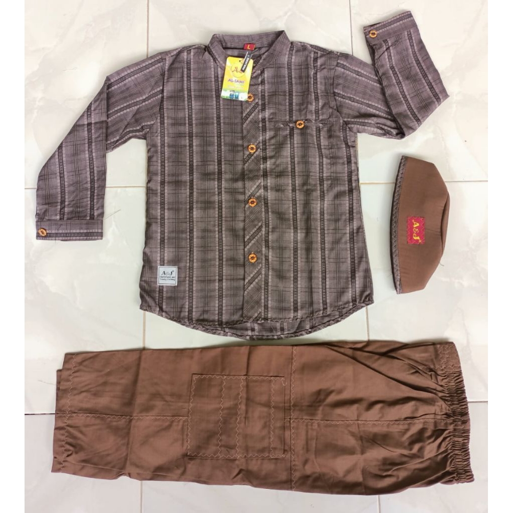 setelan baju Koko anak laki-laki DUAA by A&J lengan panjang