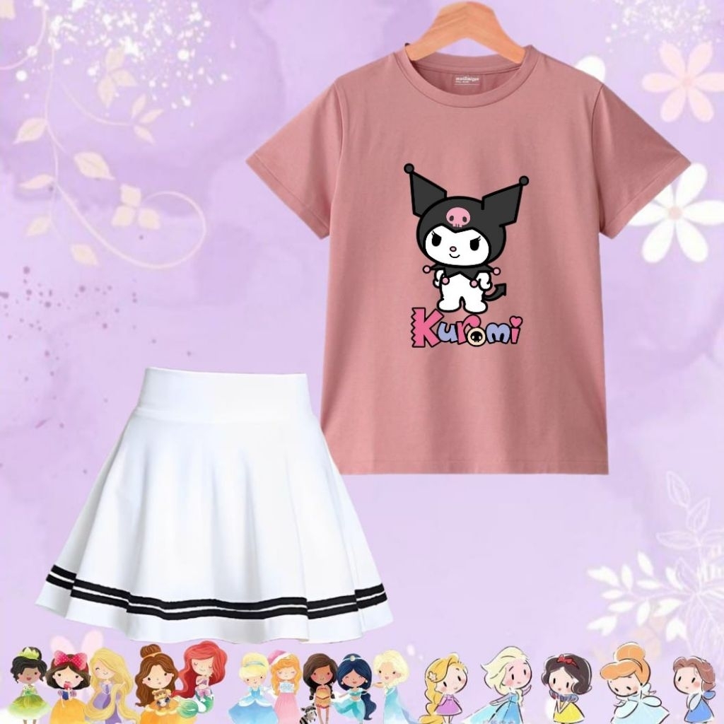 Setelan Anak Perempuan & Setelan Anak Rok Scuba KUROMI