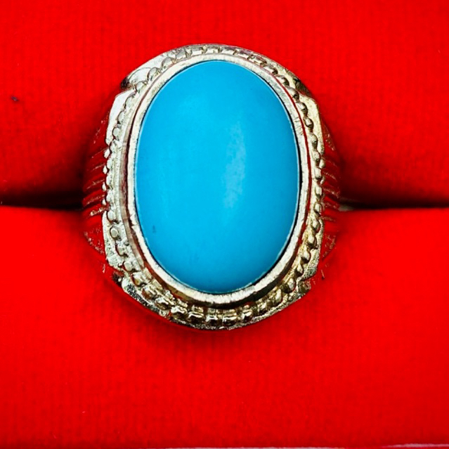 BATU PIRUS BIRU POLOS MEWAH