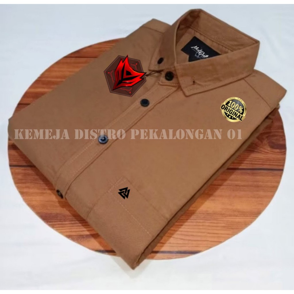 Kemeja pria Lengan Pendek Mocca