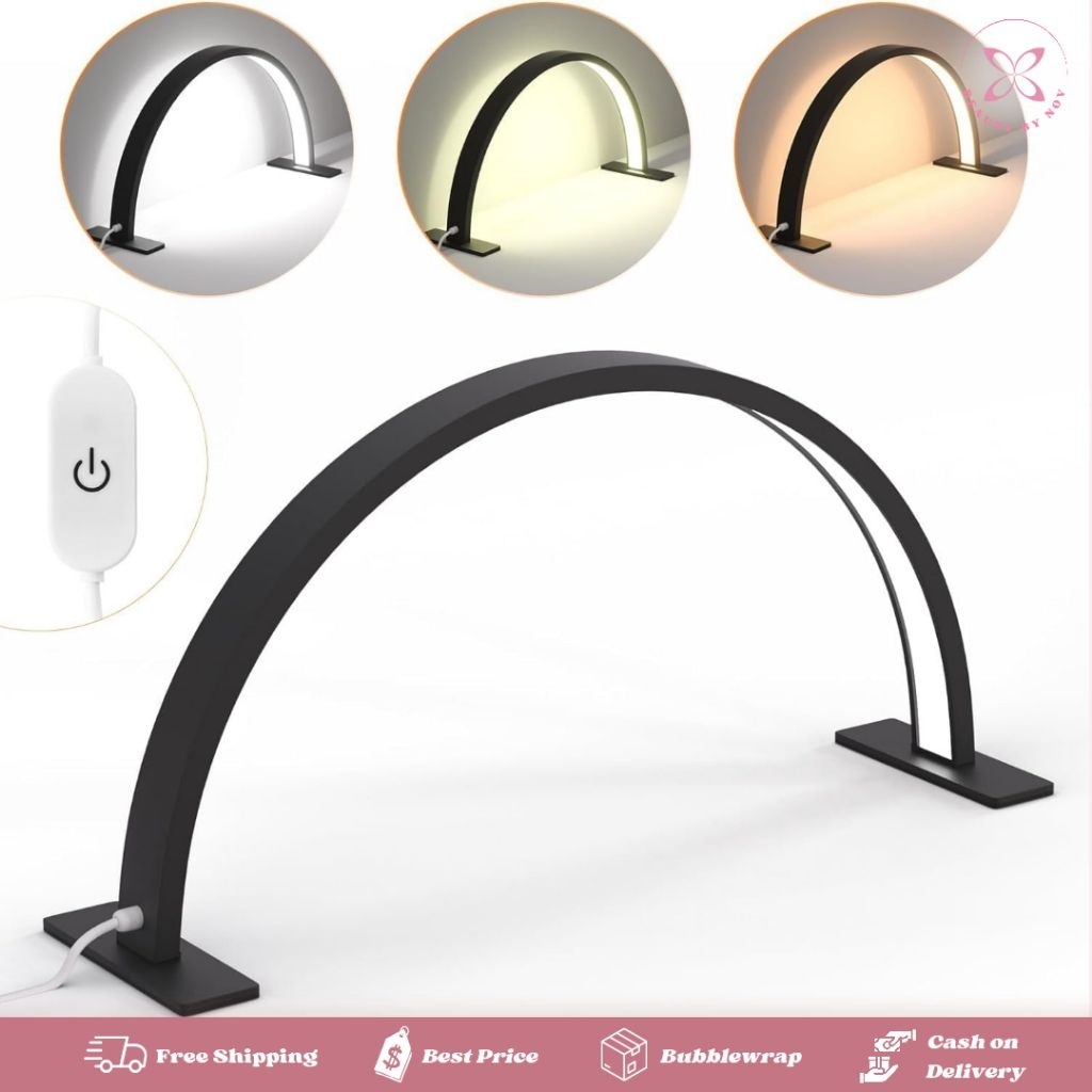LAMPU MEJA NAIL ART HALFMOON 75 CM Facial Nail Art Table Lamp Manicure Klinik Kencantikan