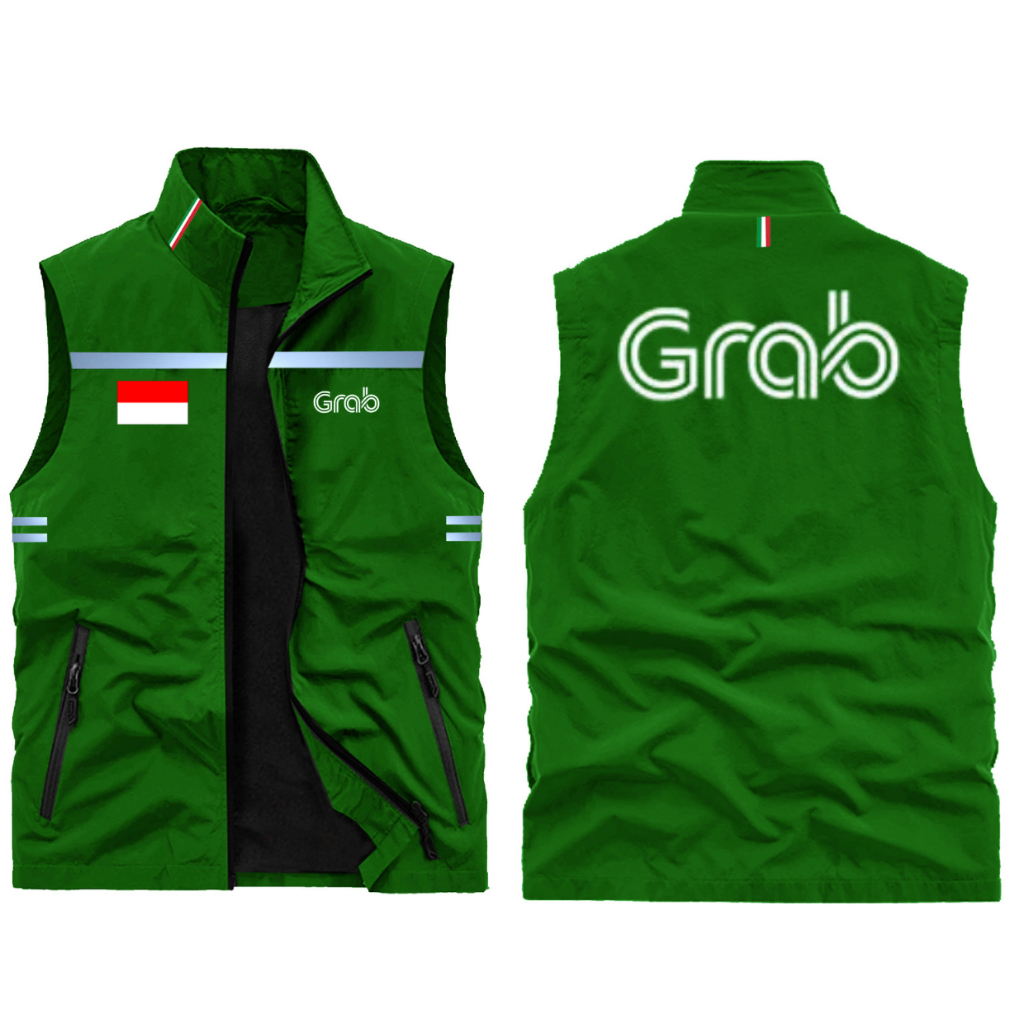 Terjamin  Rompi Hiking Scotlight Pria Grab Terbaru Premium Grabbike GrabFood Terbaru 2025 Ready Ukur