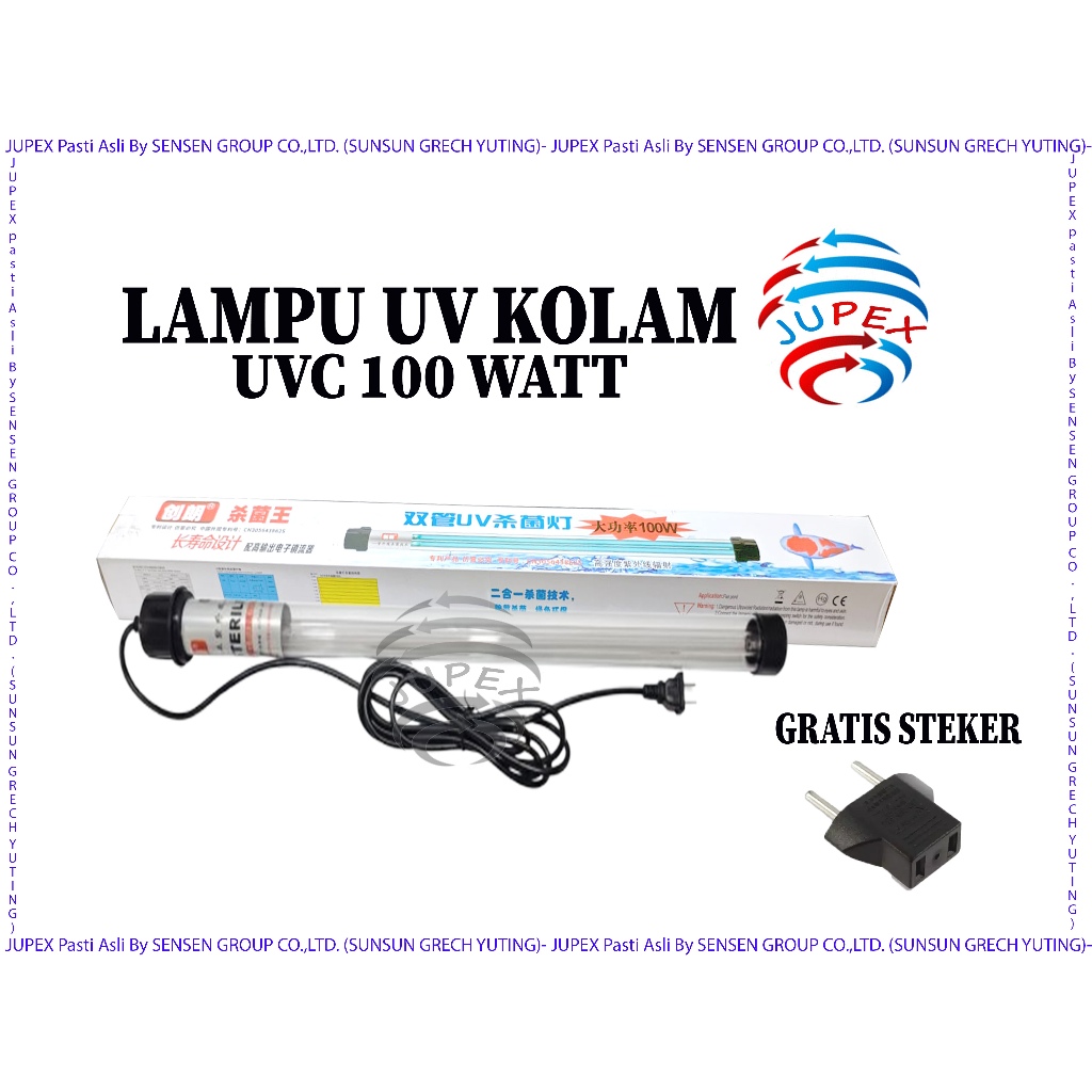 LAMPU UV STERILIZER 100 WATT LAMPU KOLAM IKAN KOI STERILIZING LAMP HIGH QUALITY LAMPU UV-C PEMBASMI 