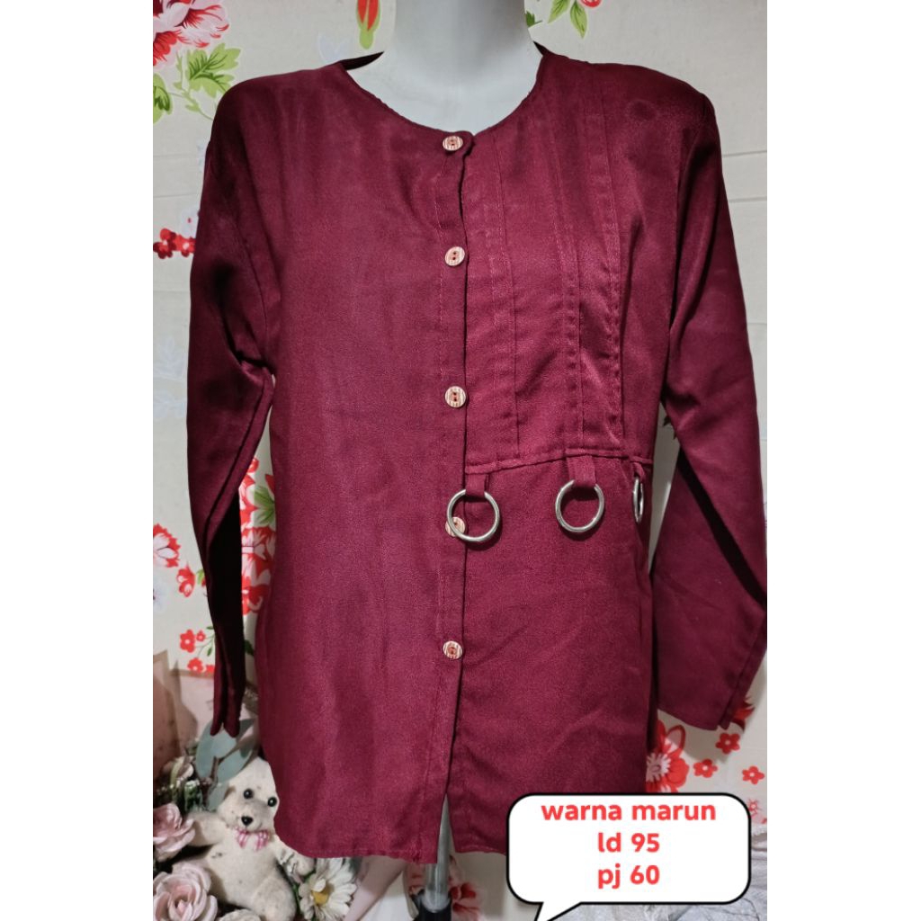 kemeja wanita / hem wanita / hem preloved / baju pl / lengan pendek / lengan panjang