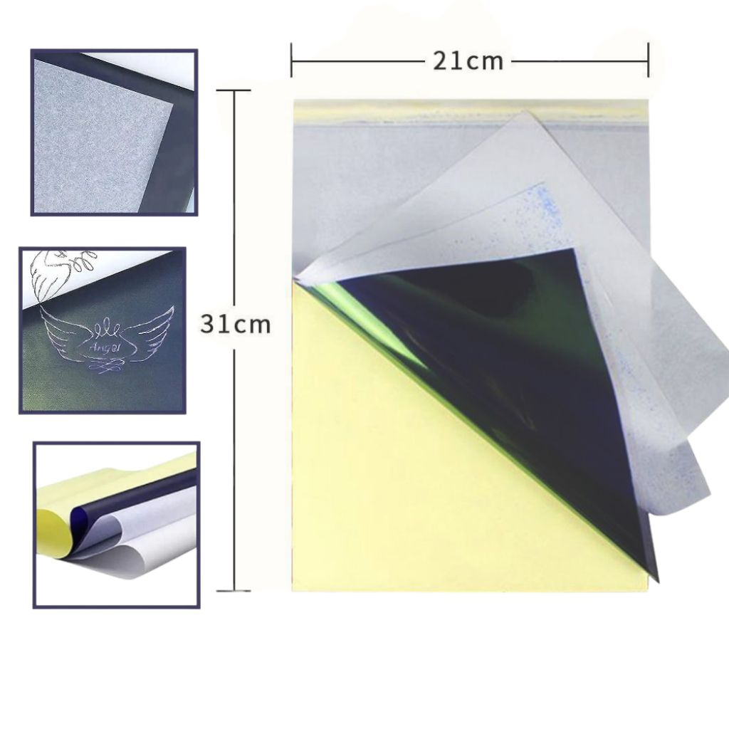 Kertas Transfer Tattoo / Kertas karbon Tato A4 21x31cm | Stencil Tato Thermal Paper / kertas thermal