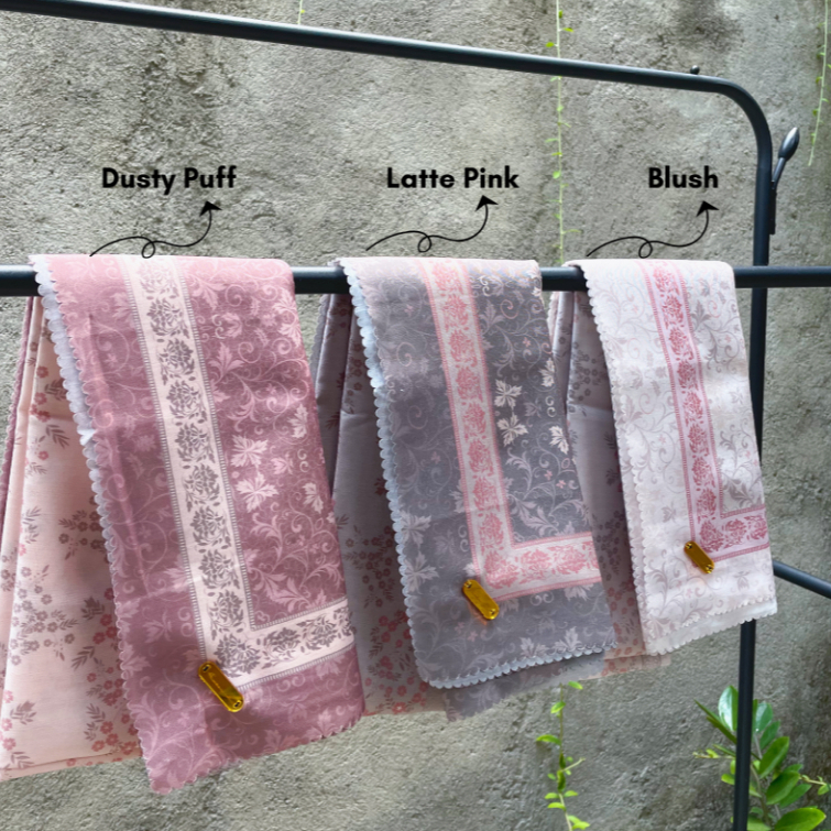 HAWANA ID | VOAL MOTIF TRYSPAN ULTRAFINE | NEW RAQEEMA SERIES | HIJAB SEGI EMPAT