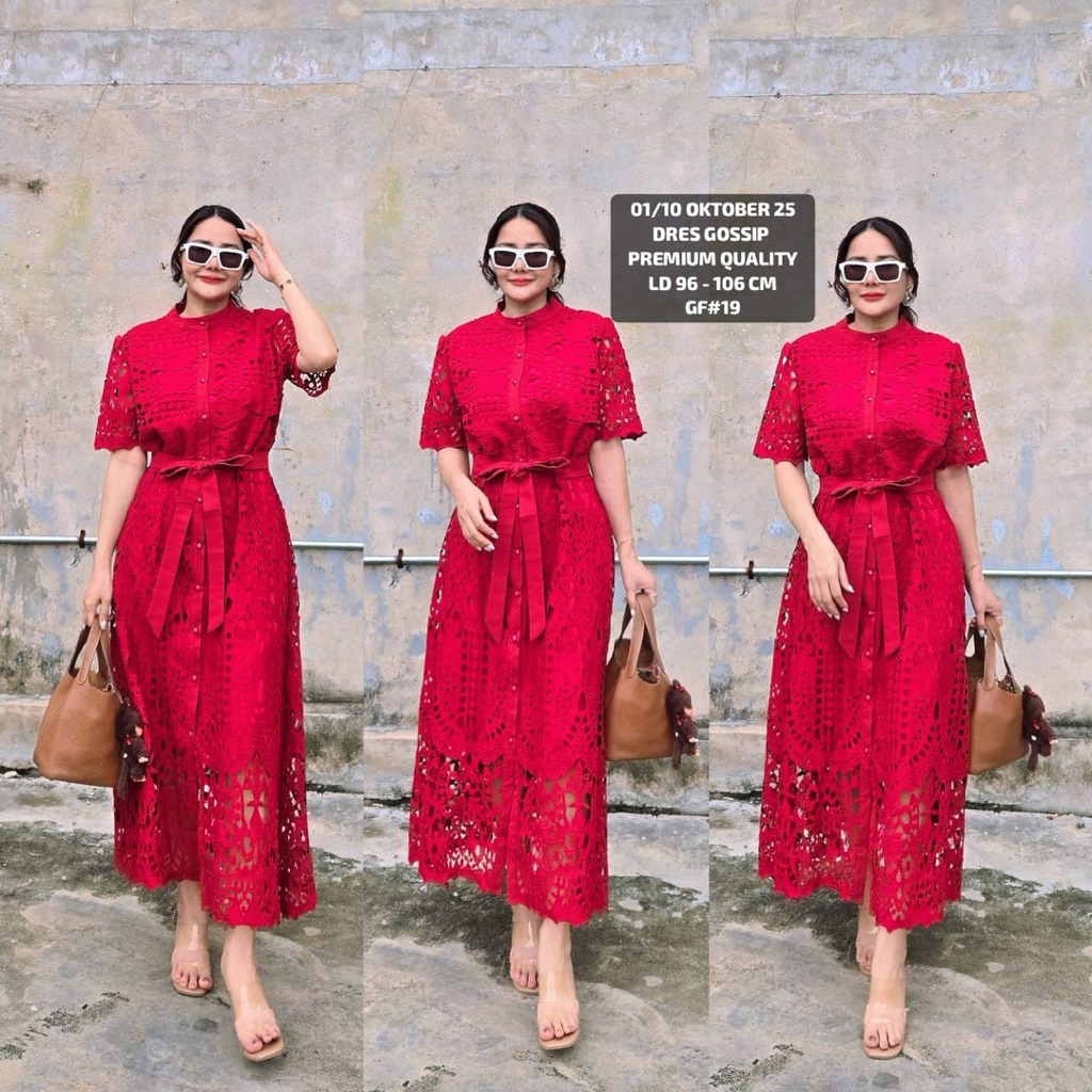 Dress brokat bangkok import by miss bell