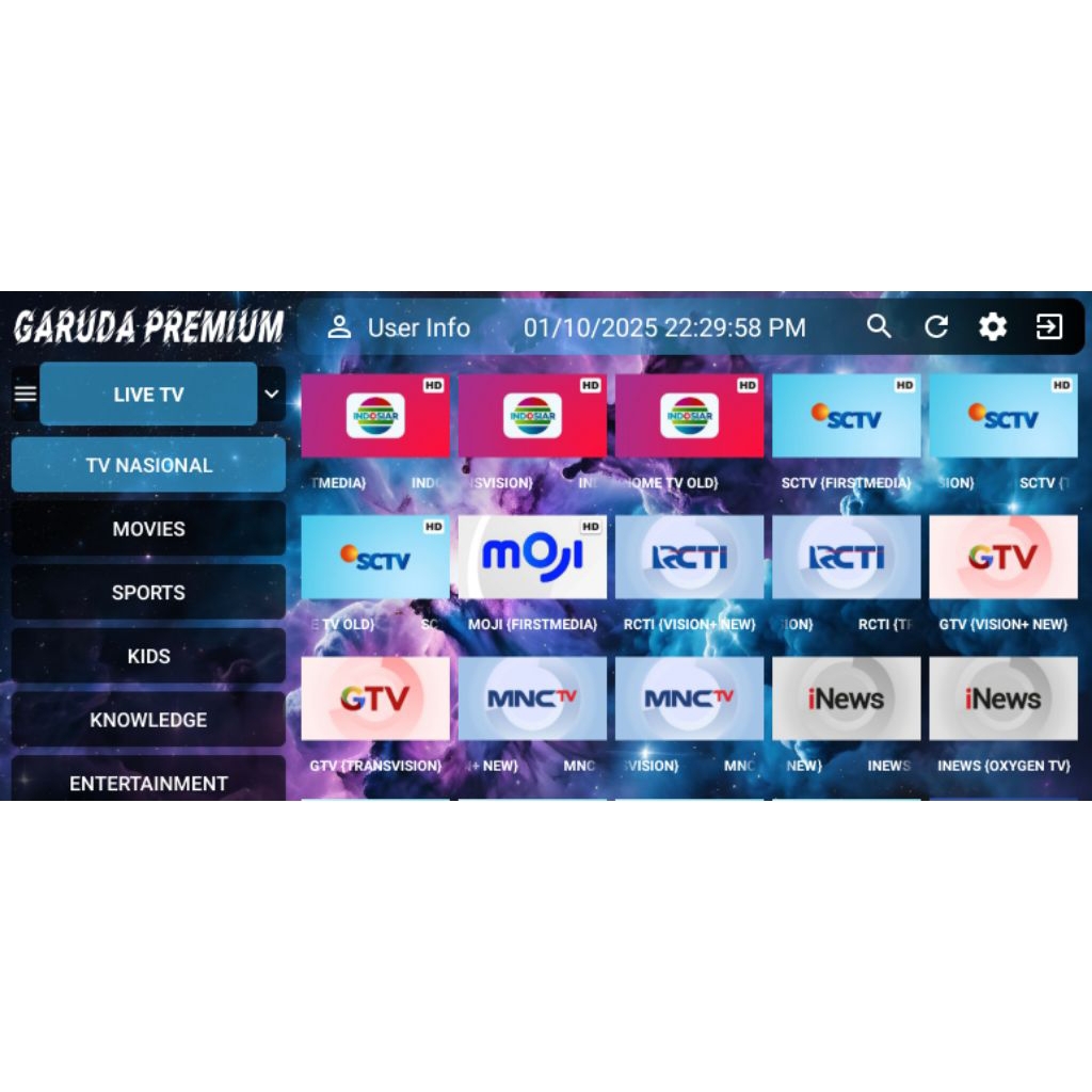 GARUDA TV PREMIUM / siaran tv premium BERGARANSI, TV ANDROID,HP,STB,AKTIVASI KODE PRIBADI