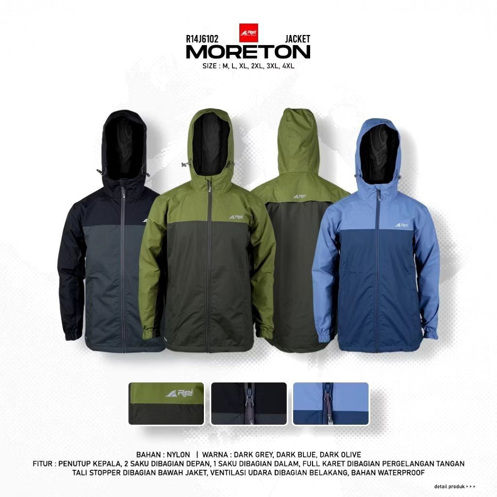 Jaket Gunung Pria Wanita MORETON AREI OUTDOORGEAR - JAKET HIKING REI PRIA WANITA MORETON - JAKET MEN