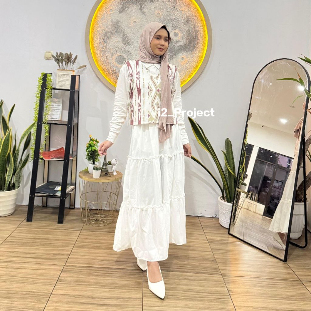 VEST BATIK WANITA MODERN ROMPI OUTER KATUN || ROMPI BATIK || OUTER BATIK WANITA