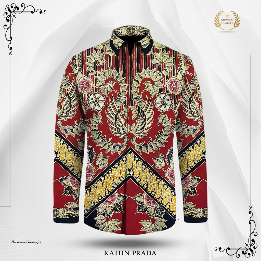 BAHAN BATIK TULIS ASLI KATUN PRADA TINTA EMAS-X9F7T44