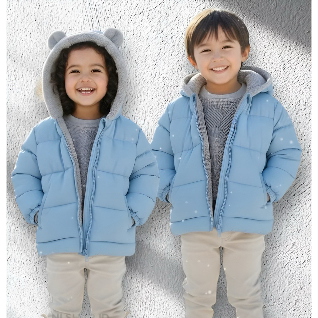 Katara - Jaket Winter 2in1 ( Jaket Anak Unisex / Jaket Bulu Anak Bolak - Balik )