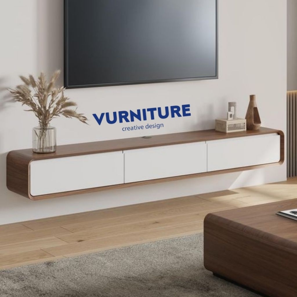 Meja TV gantung minimalis Rak TV gantung Minimalis Lemari TV Dinding Bupet TV Tempel Dinding Minimal