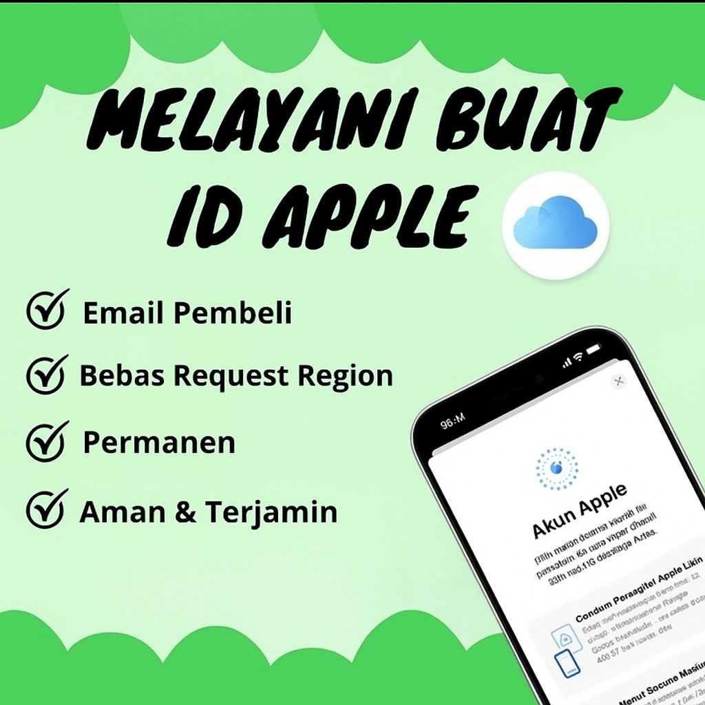Pembuatan ID apple dan icloud baru termurah