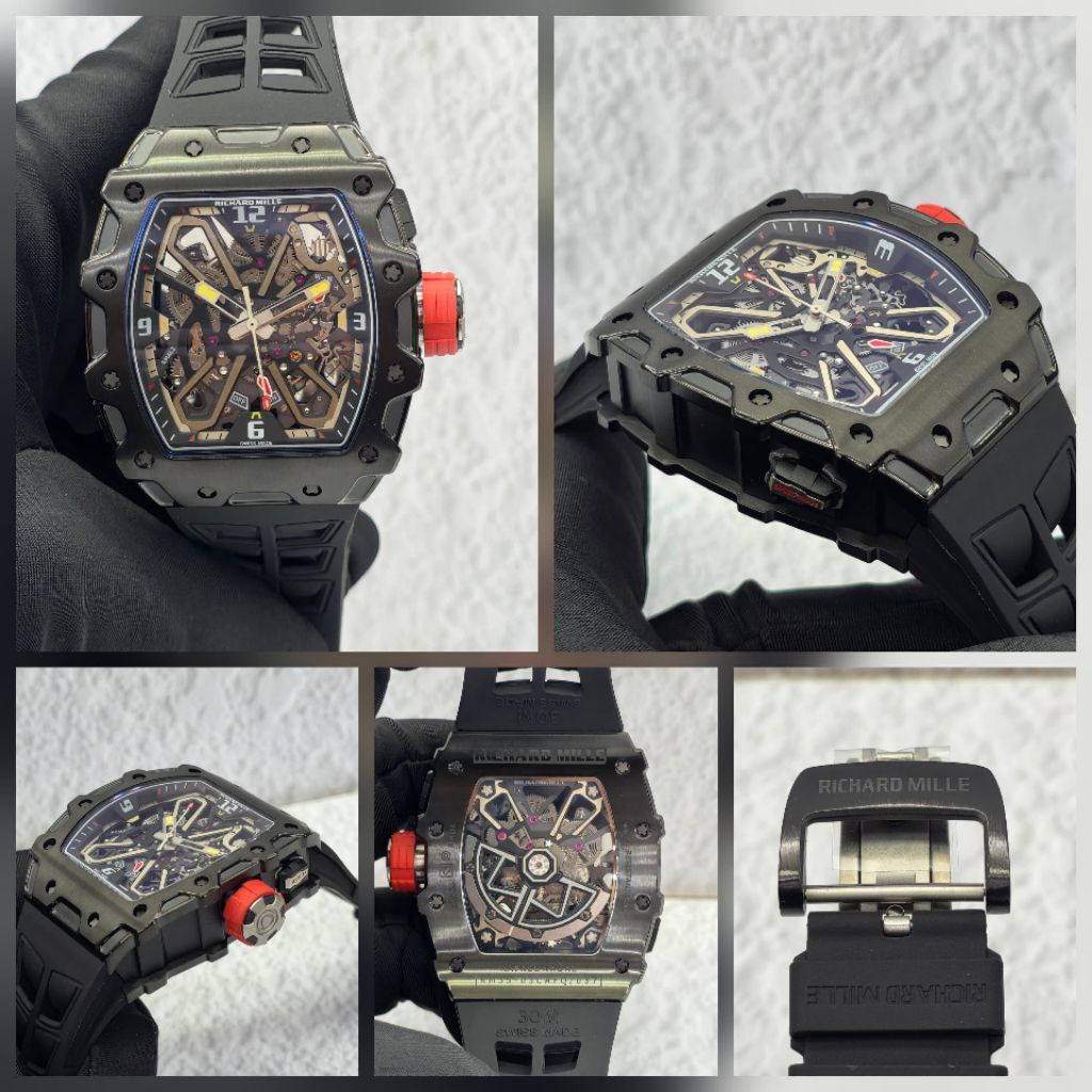 JAM TANGAN RM35-03 RAFAEL NADAL AUTOMATIC DM 42MM BLACK