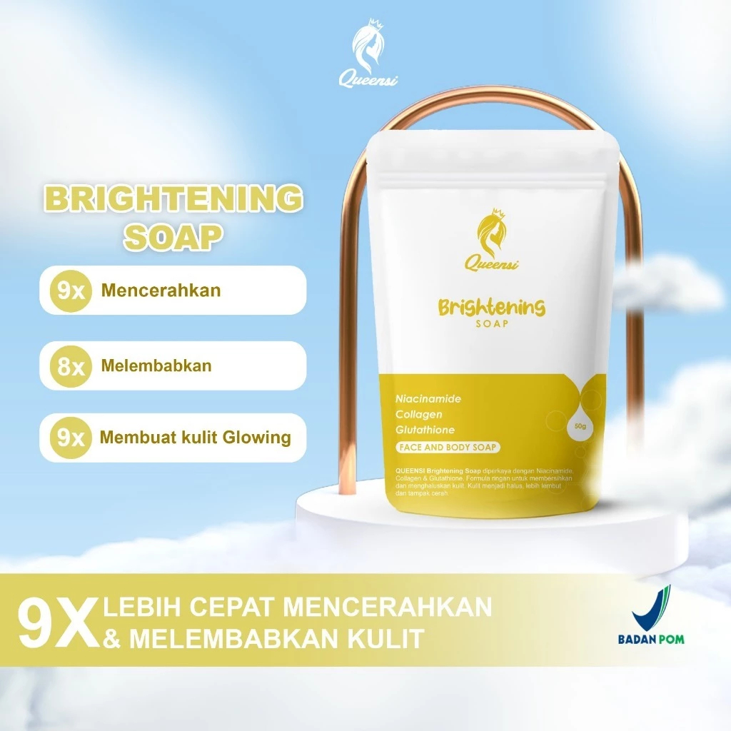 SABUN QUEENSI SOAP BRIGHTENING ASLIII - BRIGHTENING,ACNE,SULFUR