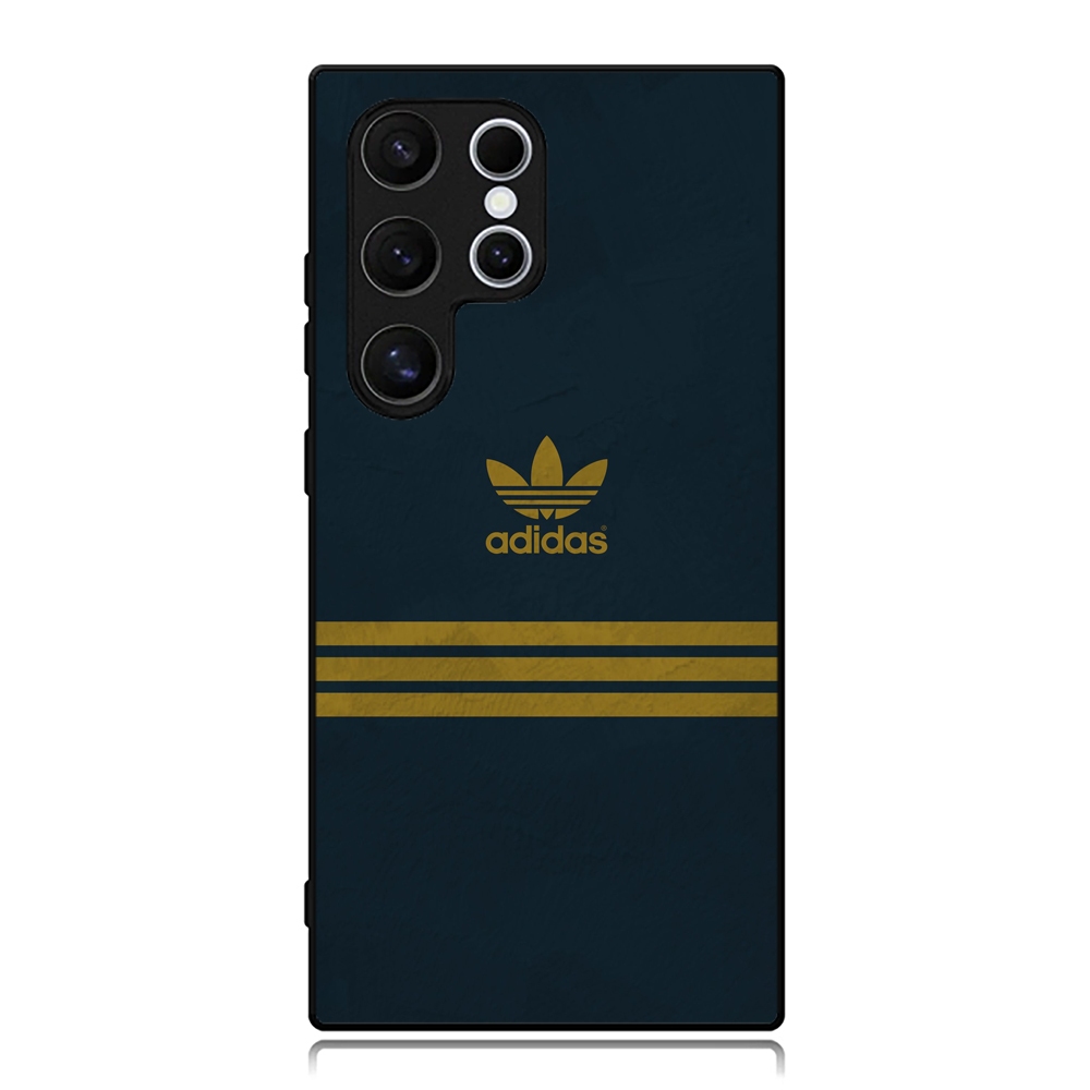 Samsung Case S25 S24 S23 S22 S21 S20 S9 S8 S7 S6 Ultra Plus FE Edge Softcase Adidas Stripe Yellow