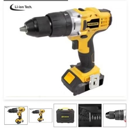 krisbow cordless impact drill 13mm 18volt