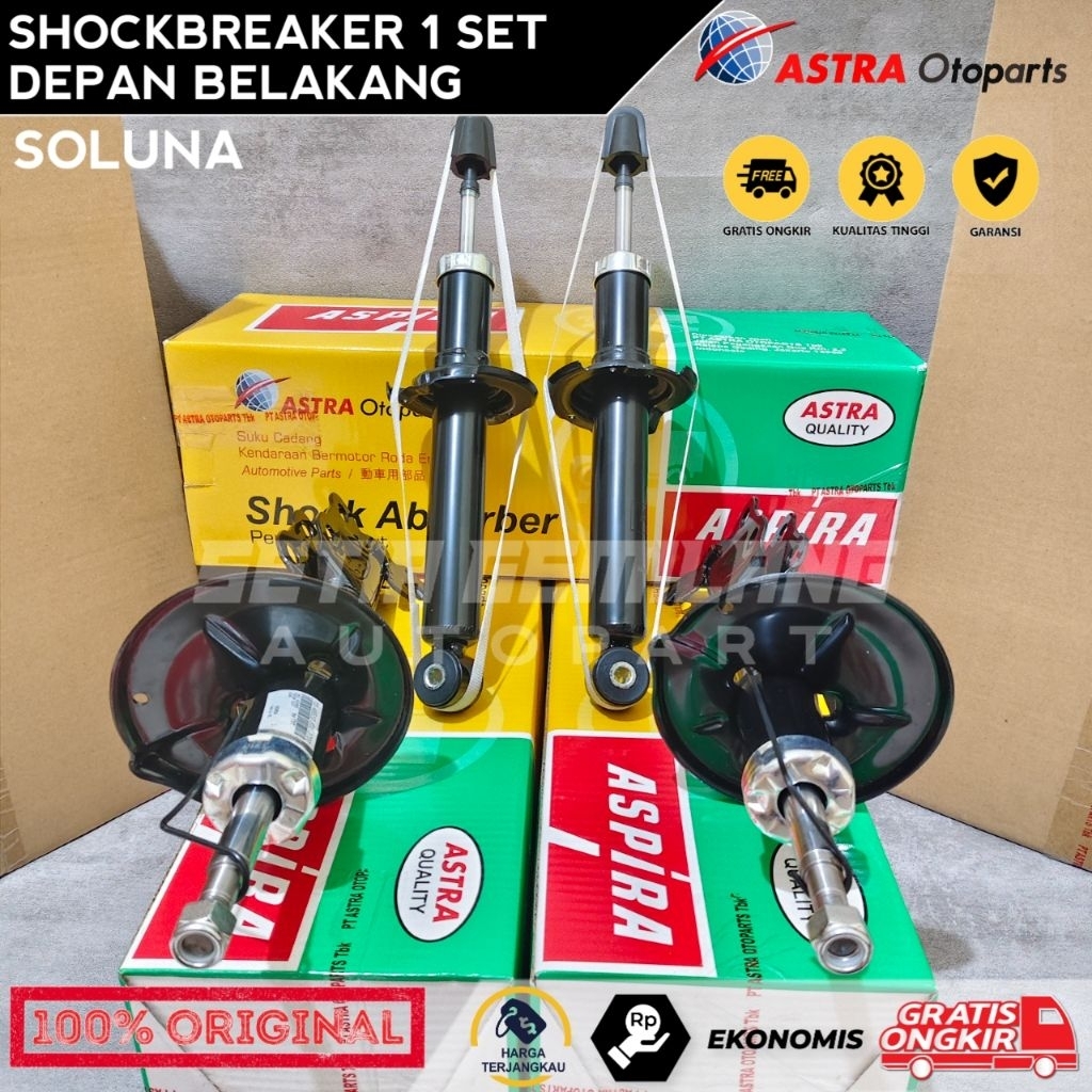 SHOCKBREAKER 1SET DEPAN BELAKANG SHOCK SOLUNA STARLET KOTAK KAPSUL EP80 ASLI ASPIRA ASTRA OTOPARTS O