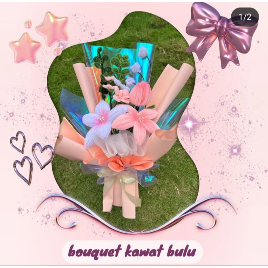 bouquet kawat bulu