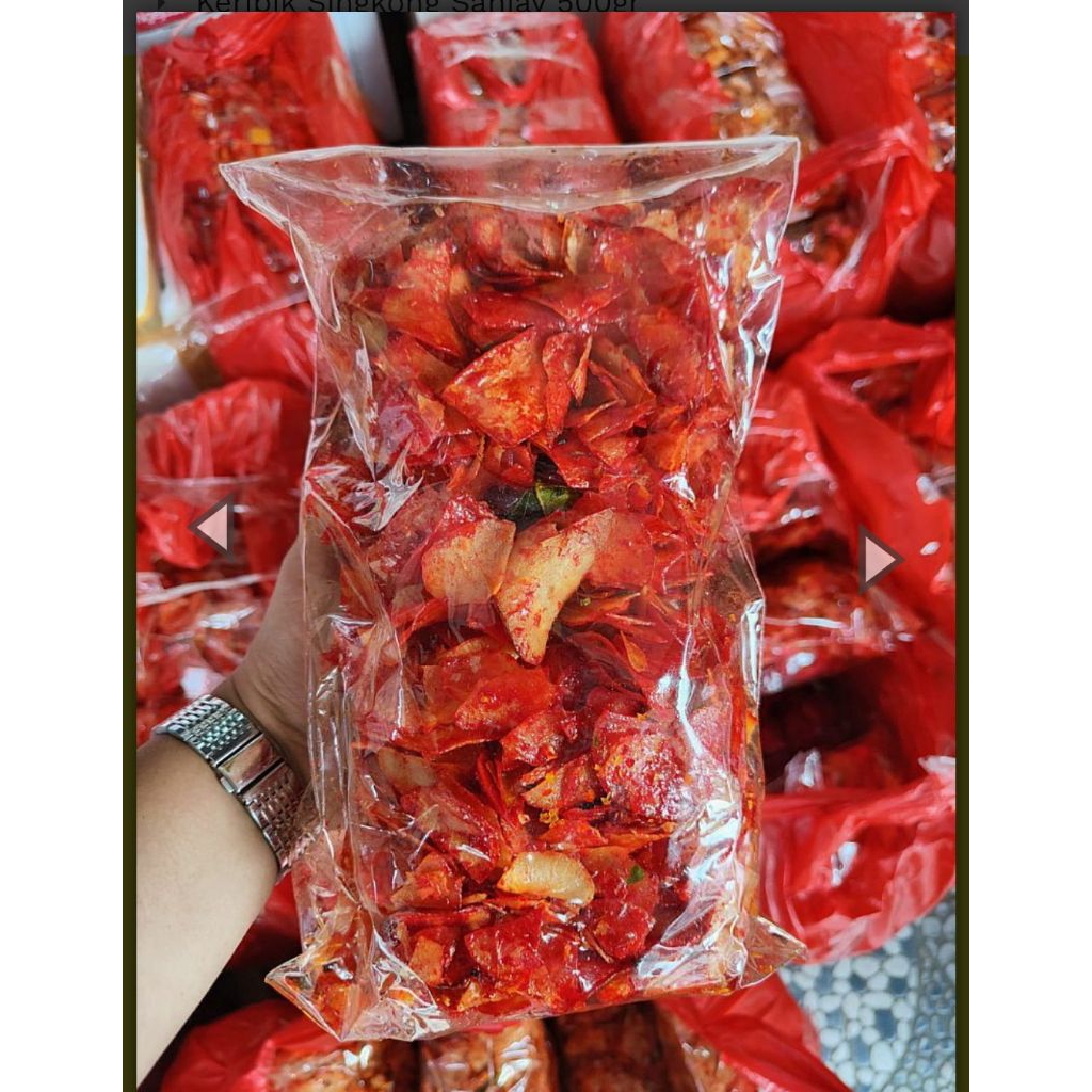 500 GRAM KERIPIK SINGKONG BALADO VIRAL / KERIPIK SINGKONG PEDAS  / SINGKONG BALADO / KERIPIK SINGKON