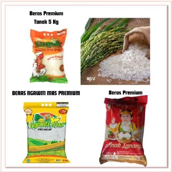 beras 5 kg premium all varian Tanak/ngawiti mas/anak lanang/santap/stroberi