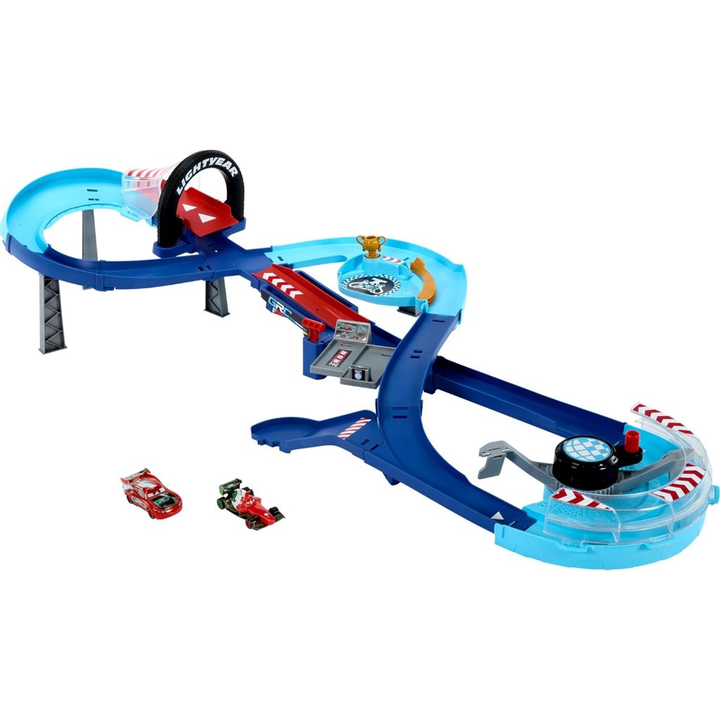 Mattel Disney and Pixar Cars Playset with 2 Toy Cars