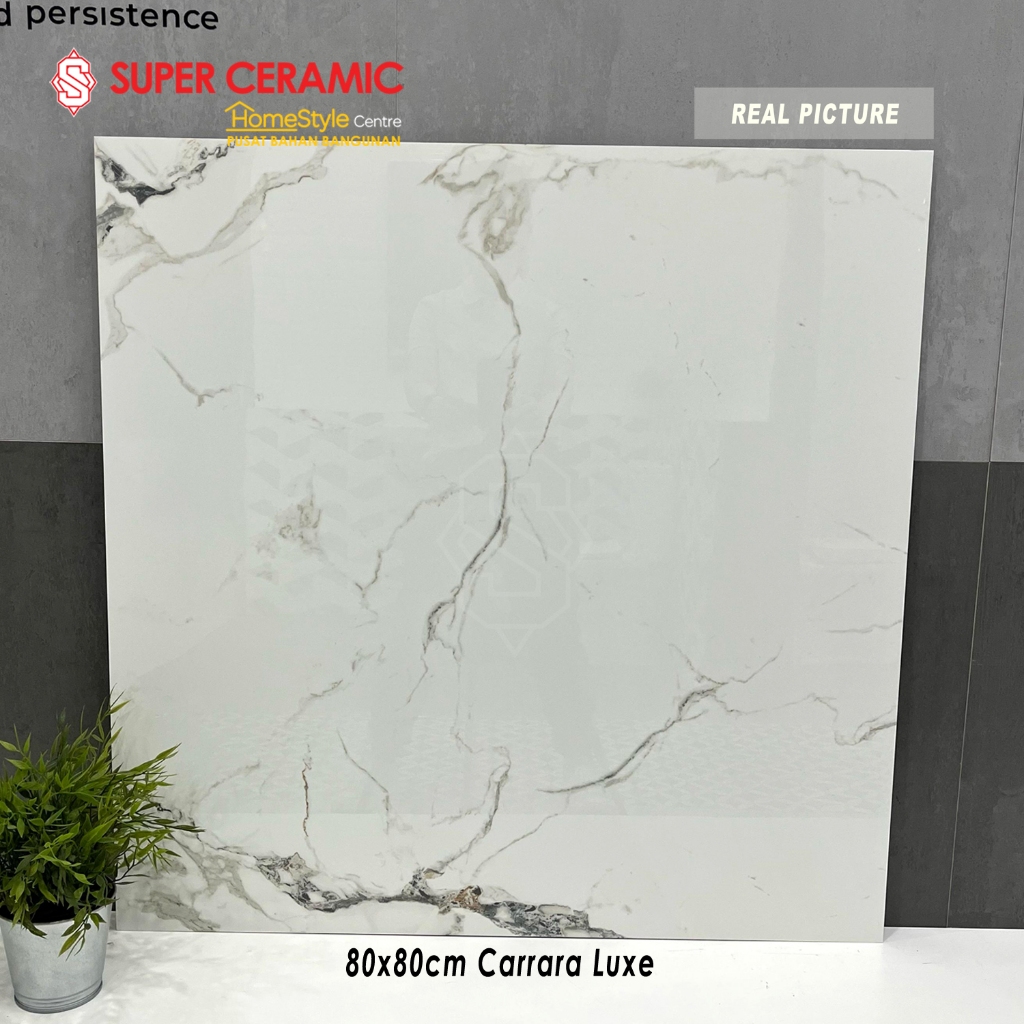 80x80 Porcelain Tile Granit Lantai Dinding - CARRARA LUXE