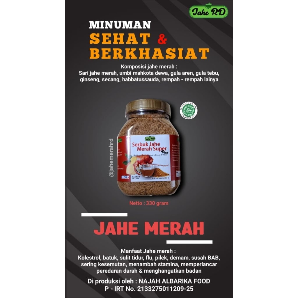 Jahe Merah Super RD