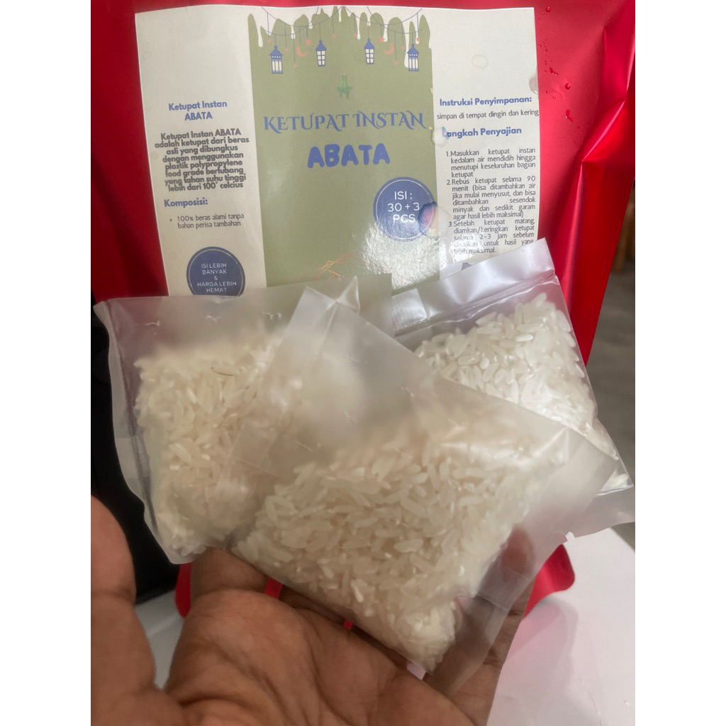 Ketupat Instan Mini Abata Satuan (per pcs) / Lontong Instan Mini Abata